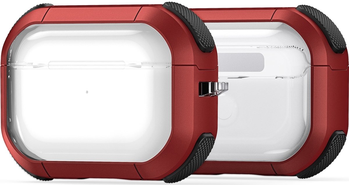Mobigear Hoesje geschikt voor Apple AirPods Pro 1 Hardcase Hoesje | Mobigear Shockproof - Rood