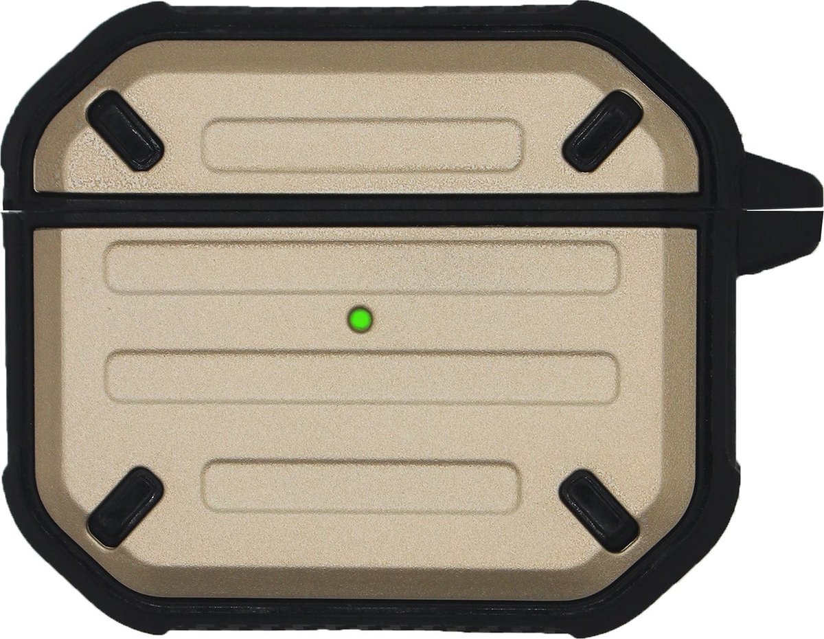 Mobigear Hoesje geschikt voor Apple AirPods 3 Hoesje Flexibel Siliconen | Mobigear Armor - Goud