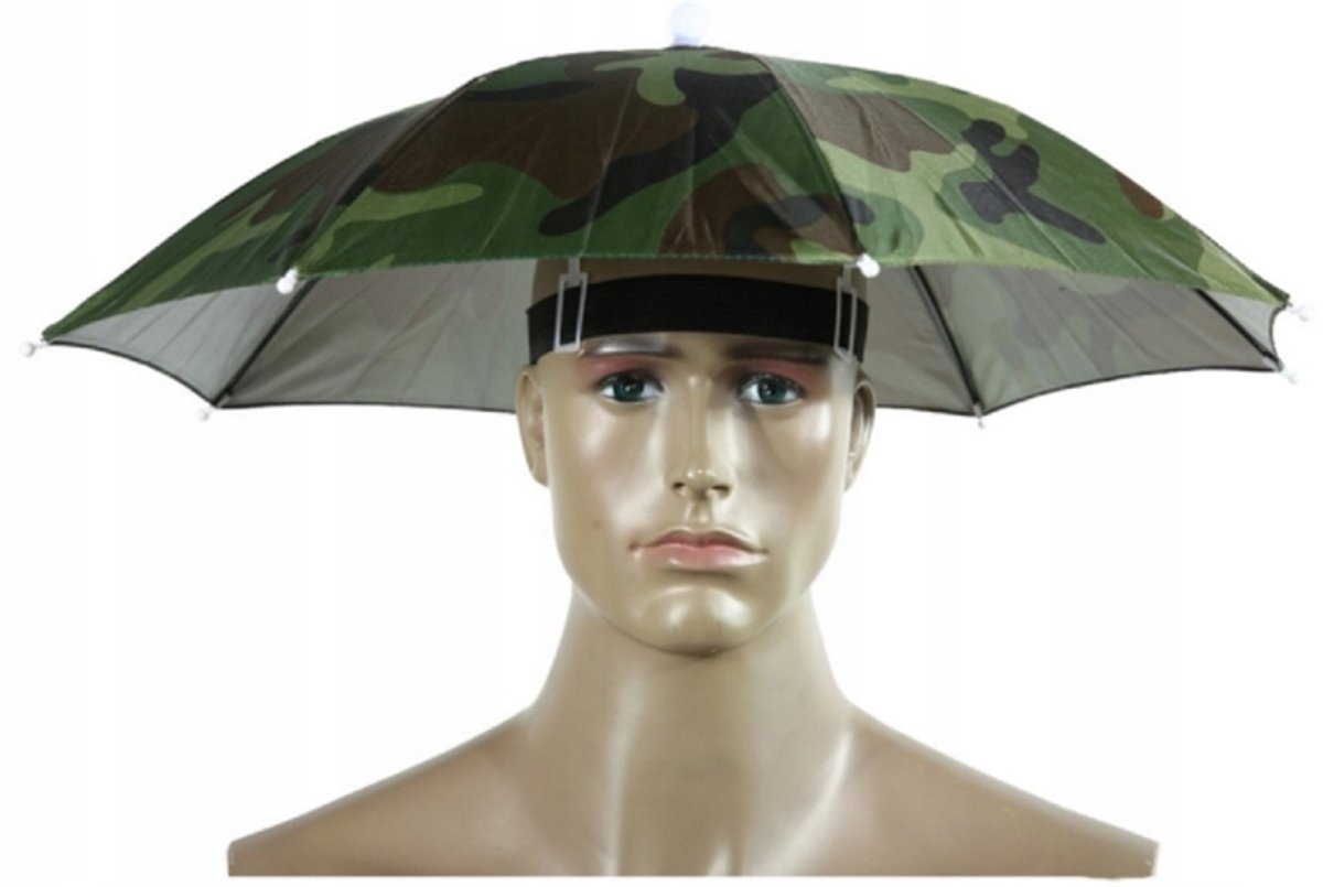 Hoofddeksel Parapluutje Camouflage - Praktisch en Opvouwbaar