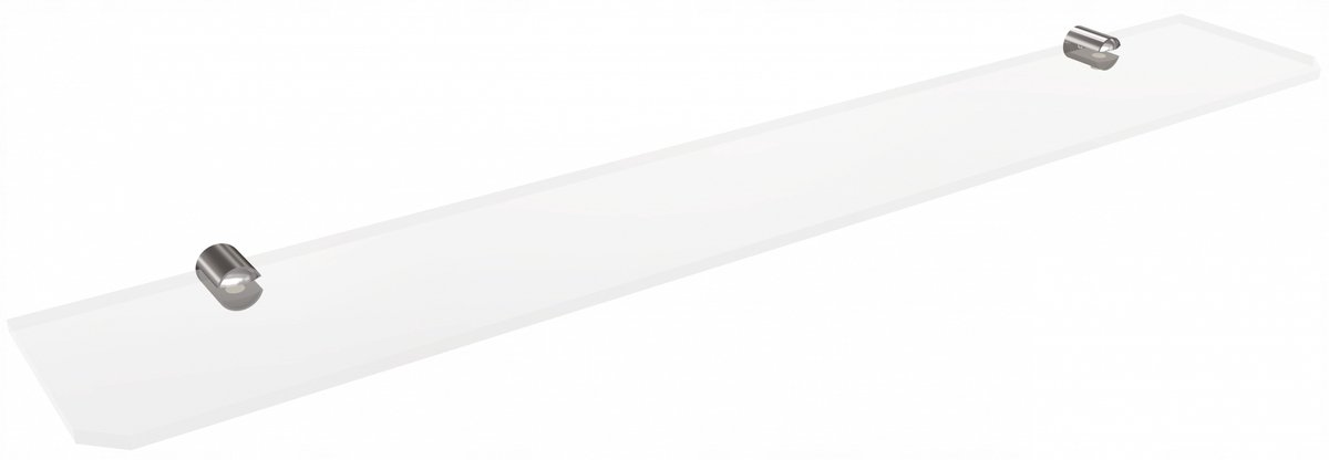 Andex Glazen Plank 80cm Chroom - 6mm Transparant Glas