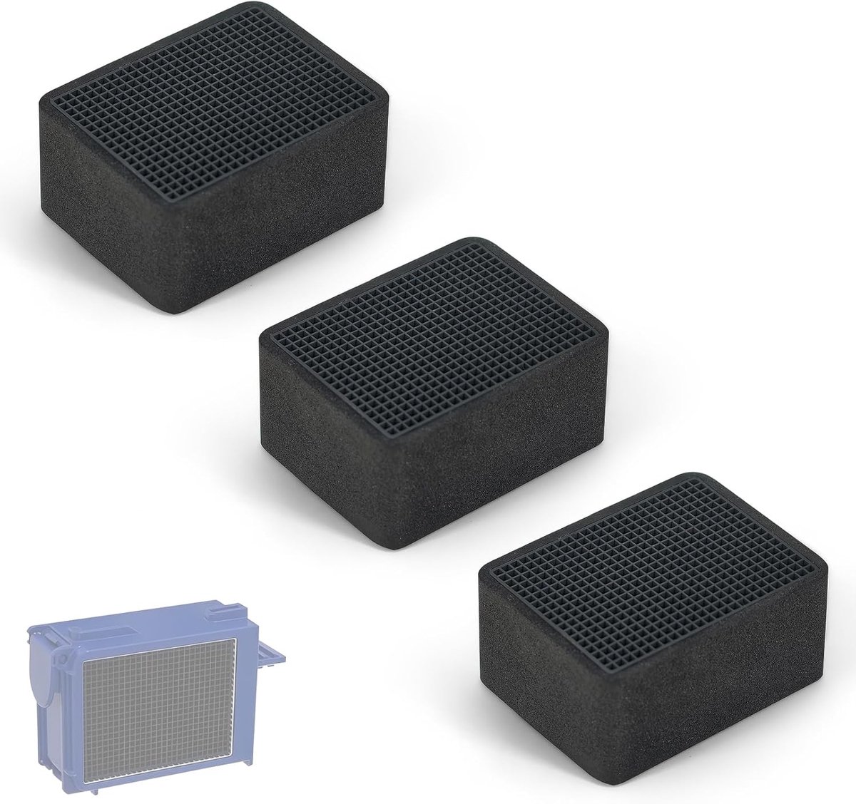 WC-filter voor Geberit DuoFresh 243.970.00.1 - filterpatroon geurneutralisator, luchtfilter, voor Sigma inbouwtanks 12 cm, voor Sigma 50/30/21 panelen, 50 x 39 x 24 mm (3 stuks)