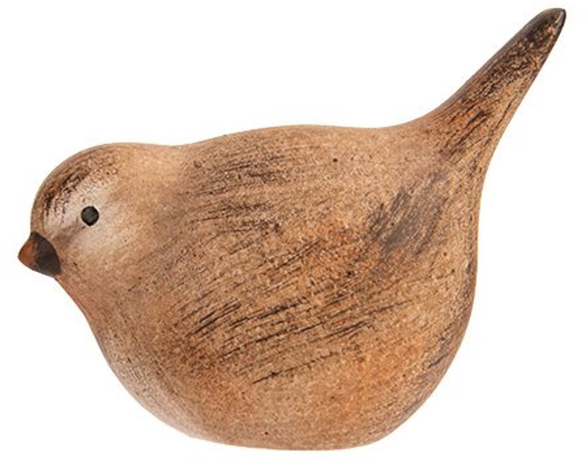 Vogel Ramon Bruin 9,4x4,8xh7,4cm Andere Keramiek