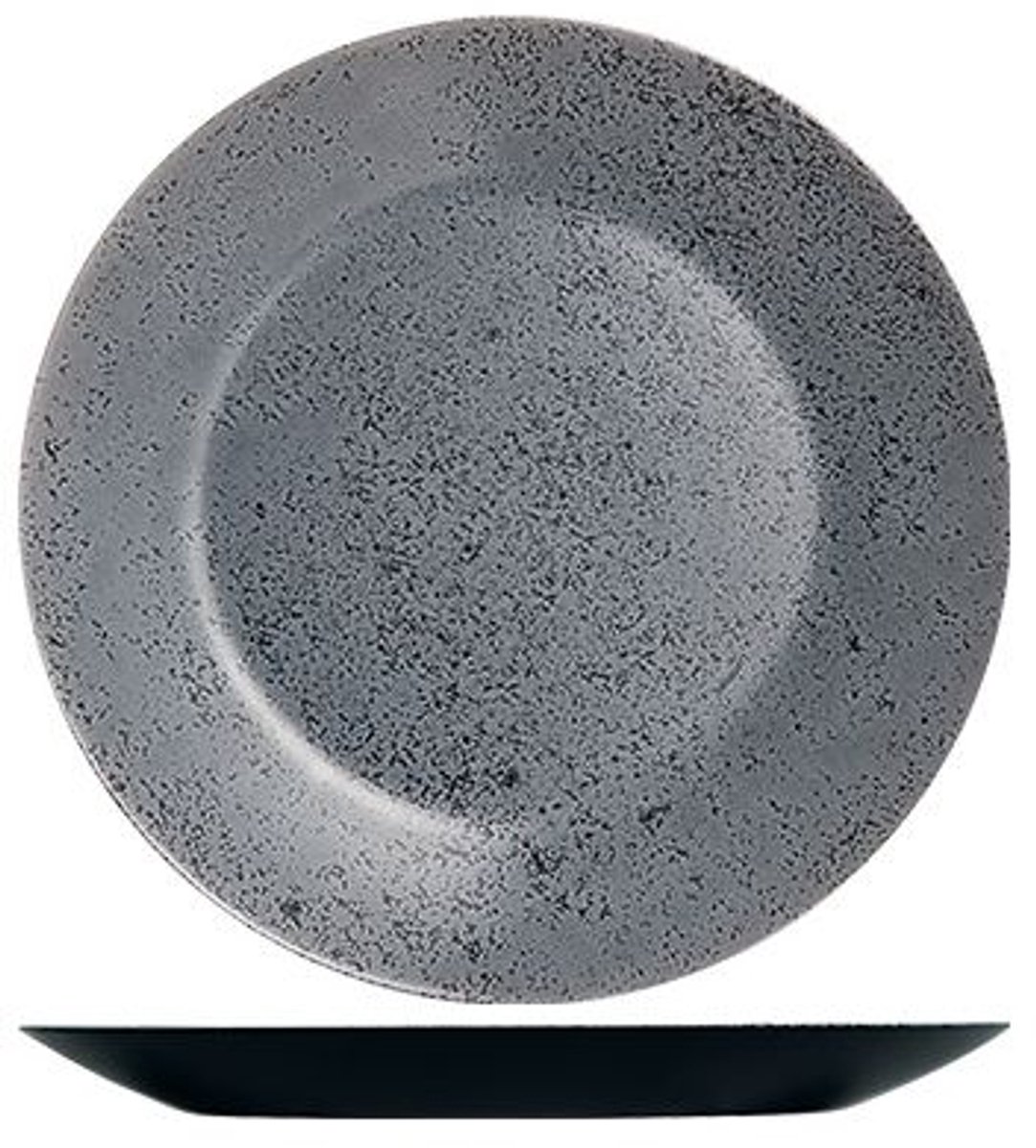 Slate Plat Bord Zwart D25cm
