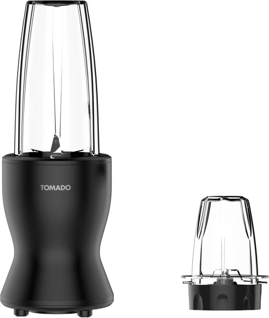 Tomado TTB0541B - Blender - Blender to go - 3 drinkbekers en drinkdeksels - 2 drinkringen - Zwart van Tomado — afbeelding 4