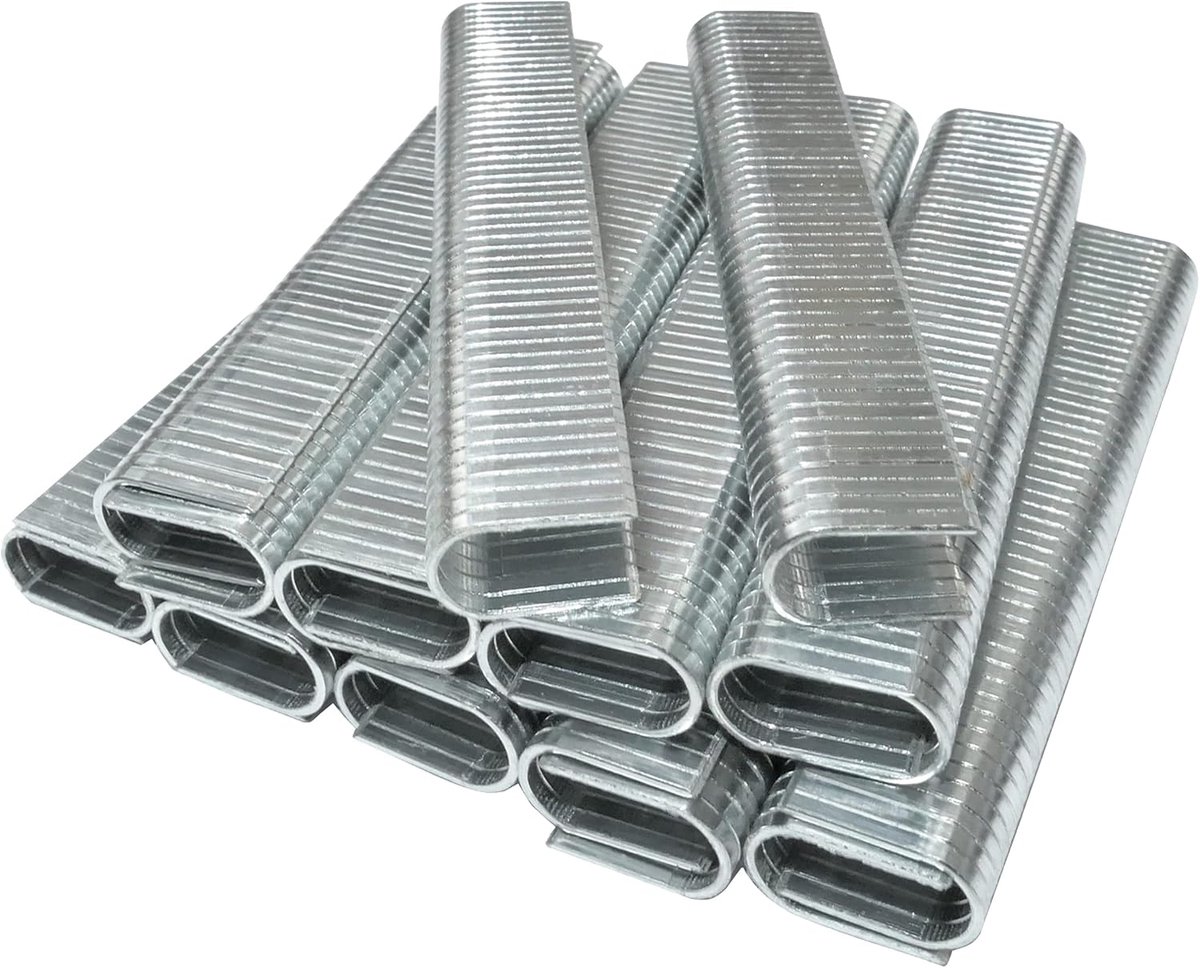 - C49640 - Set van 2000 - ronde nietjes in "U" vorm - 10,0 x 6,3 mm - nietmachine accessoires voor handnietmachine - voor kabels