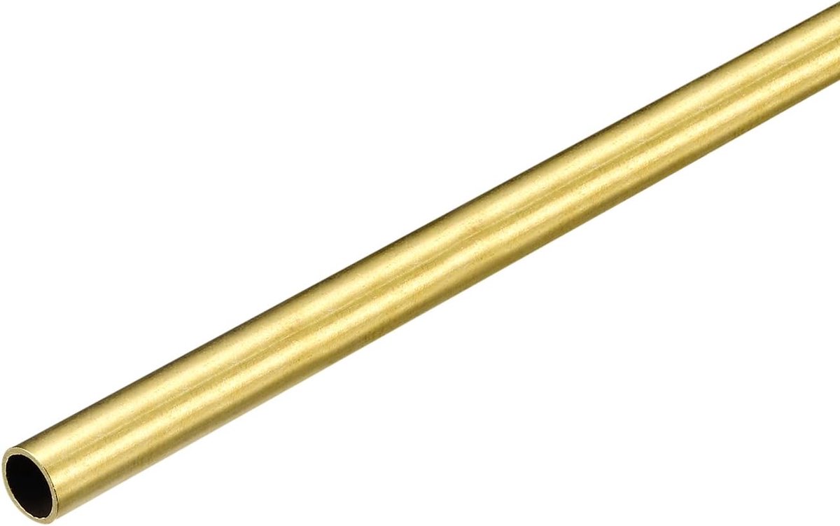 Messing buis, 6 mm AD, 0,5 mm, wanddikte 250 mm lengte, rond, voor industriële doe-het-zelfprojecten
