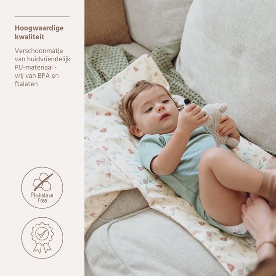 Meyco Baby Flower Verschoonmat - Multicolour van Meyco Baby — afbeelding 2