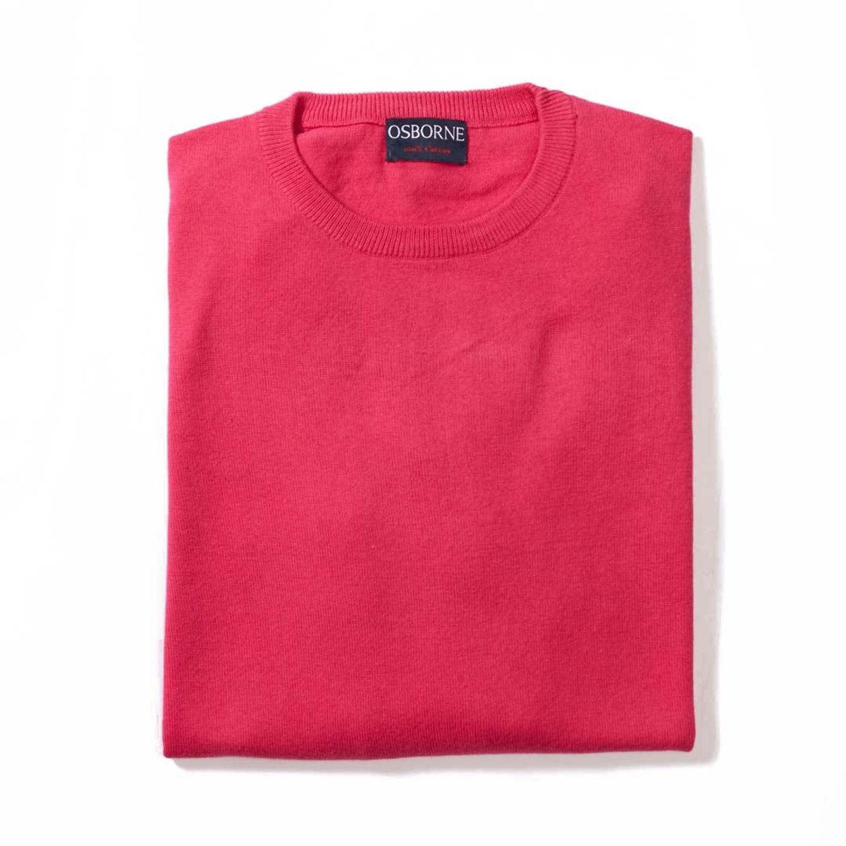 Osborne Knitwear Trui met ronde hals - Katoen - Pink - L