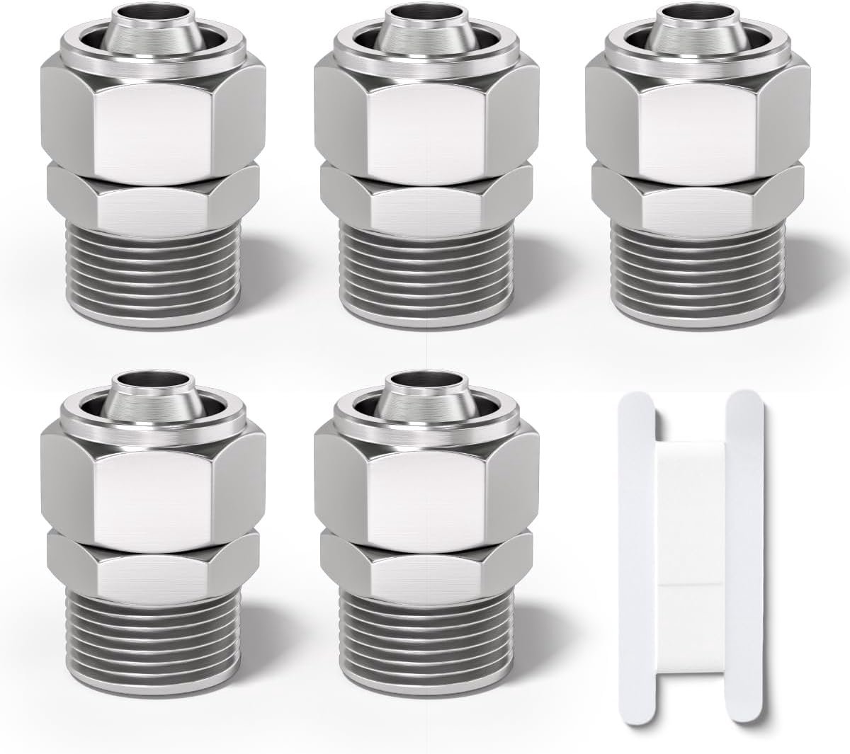 5 stuks 10mm buis OD x 1/8” Male BSP Thread rechte Push To Connect borgmoer buis pneumatische fitting, KPC10-01 snelle lucht lijn adapter