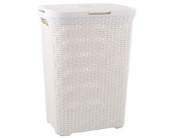 Curver Style Wasmand met Deksel - 60L - Vintage wit