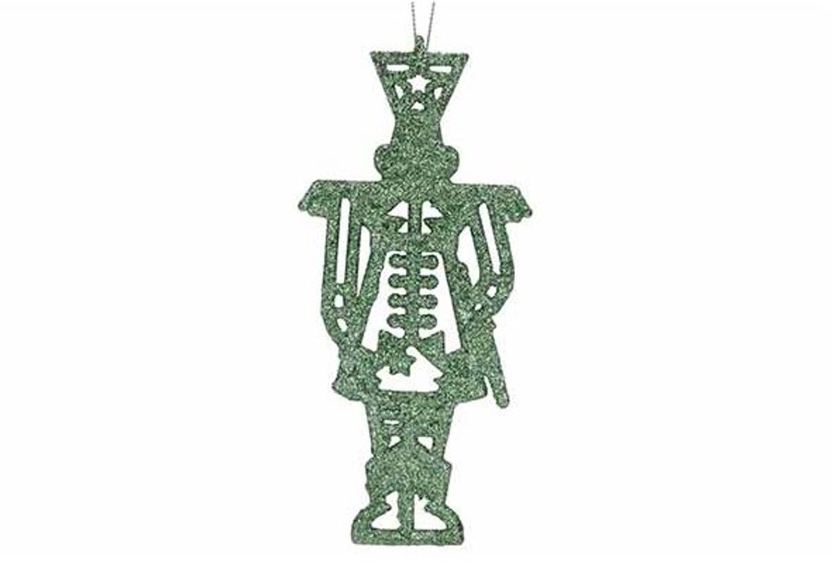 Hanger - Nutcracker - glitter groen - 8H15cm