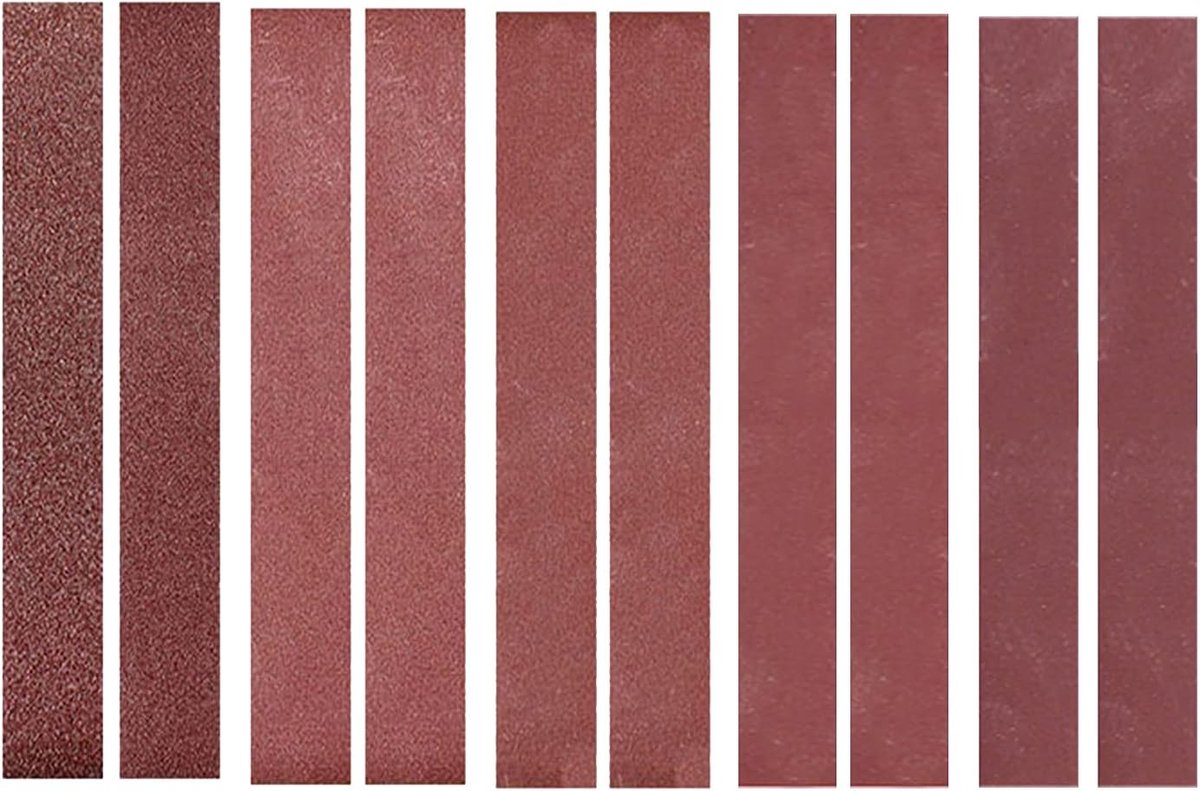 Banden (1,18 x 14,96 inch), 10 stuks banden (60/60/80/120/240/320/400/600/800/1000 korrelgroottes, één voor elk type) voor thuisgebruik, mini-bandschuurmachine