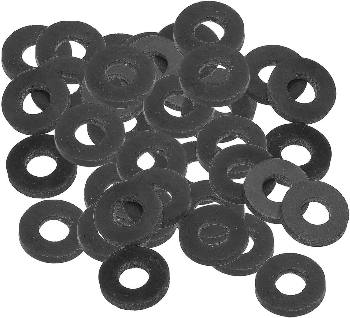 M10 Rubberen sluitringen, rubberen afdichting, rond, 80 stuks, 10 mm ID, 22 mm OD, 3 mm dik, platte sluitringen, set, afdichtingsrubber voor kraanbuis, bevestigingsschroef, zwart