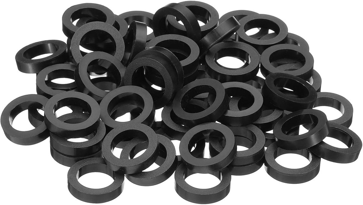 Ronde stopcontacten ABS afstandhouders sluitring, 60 stuks 12,2 mm ID, 18 mm OD, 4 mm lengte zonder schroefdraad, schakelaar en houder afstandhouders hardware voor M12 schroeven