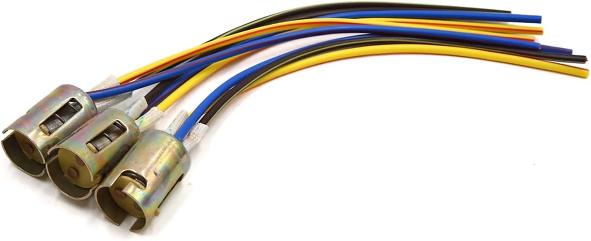 sourcing map 3 x lamphouder met 2 contacten voor motorachterlicht, 2 draden, voorbedraad