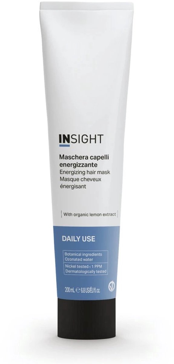Insight Daily Use Energizing Mask 200 ml - Verzorgend Haarmasker - Dagelijkse Haarverzorging - Voor Beschadigd En Verzwakt Haar - Intensieve Voeding En Glans