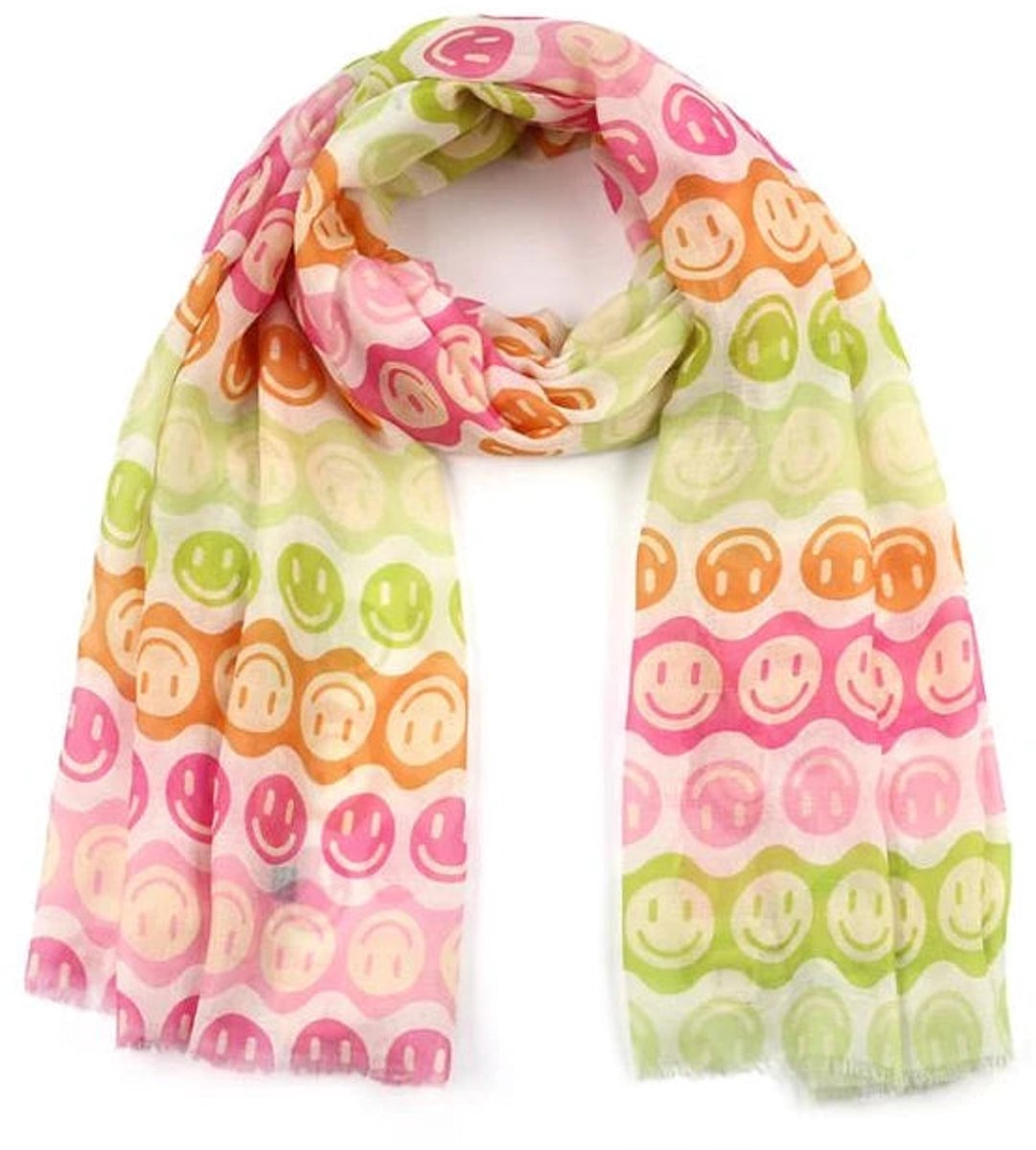 Sunset Fashion Sjaal Happy Face multi 180x90cm