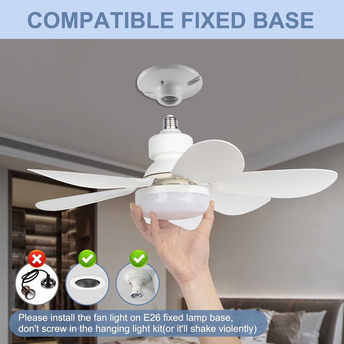 casalora Plafondventilator met verlichting - LED 40W - Ø 50cm - Afstandsbediening smart lamp - Plafondlampen - Plafond lamp - Ventilator thumbnail 6