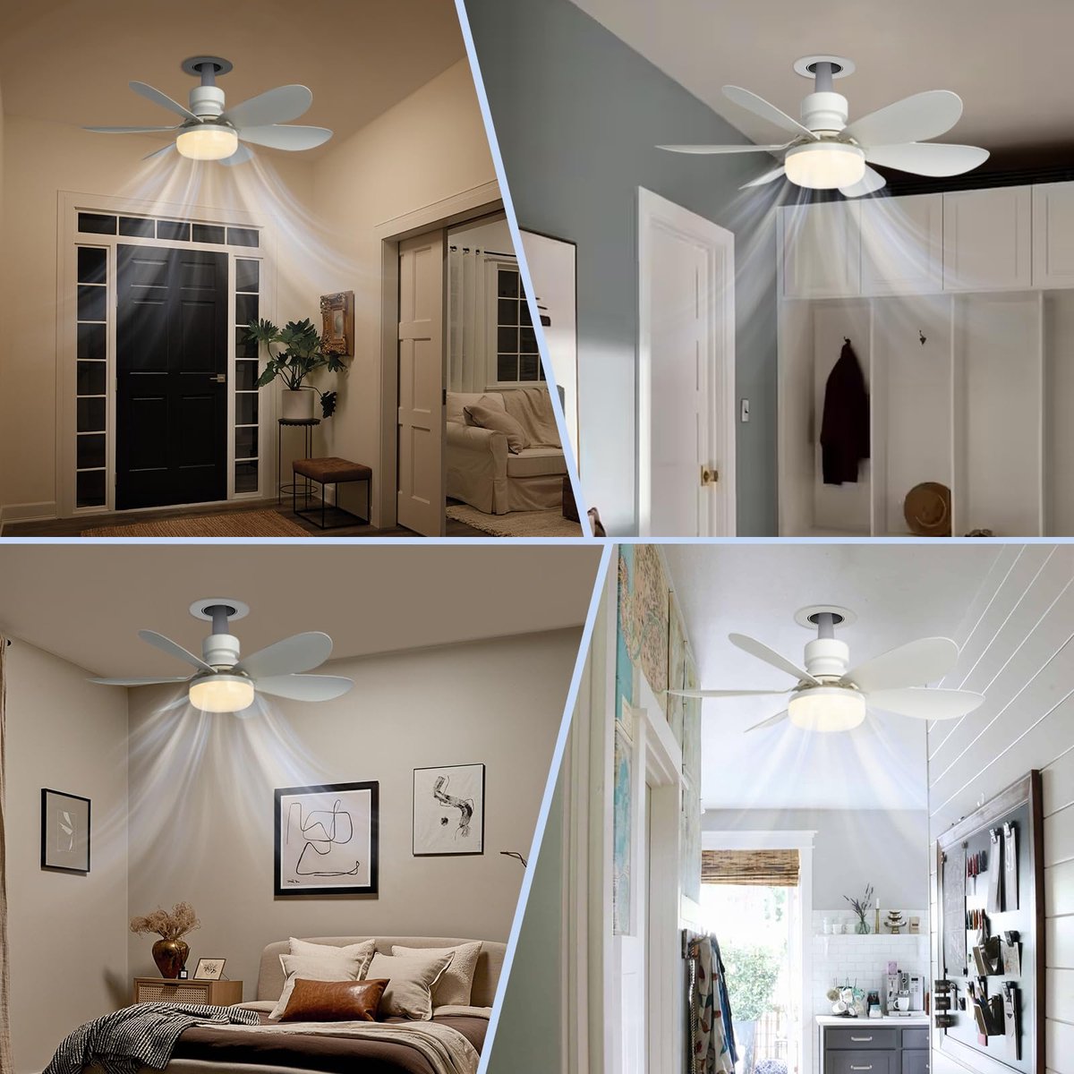 casalora Plafondventilator met verlichting - LED 40W - Ø 50cm - Afstandsbediening smart lamp - Plafondlampen - Plafond lamp - Ventilator thumbnail 4