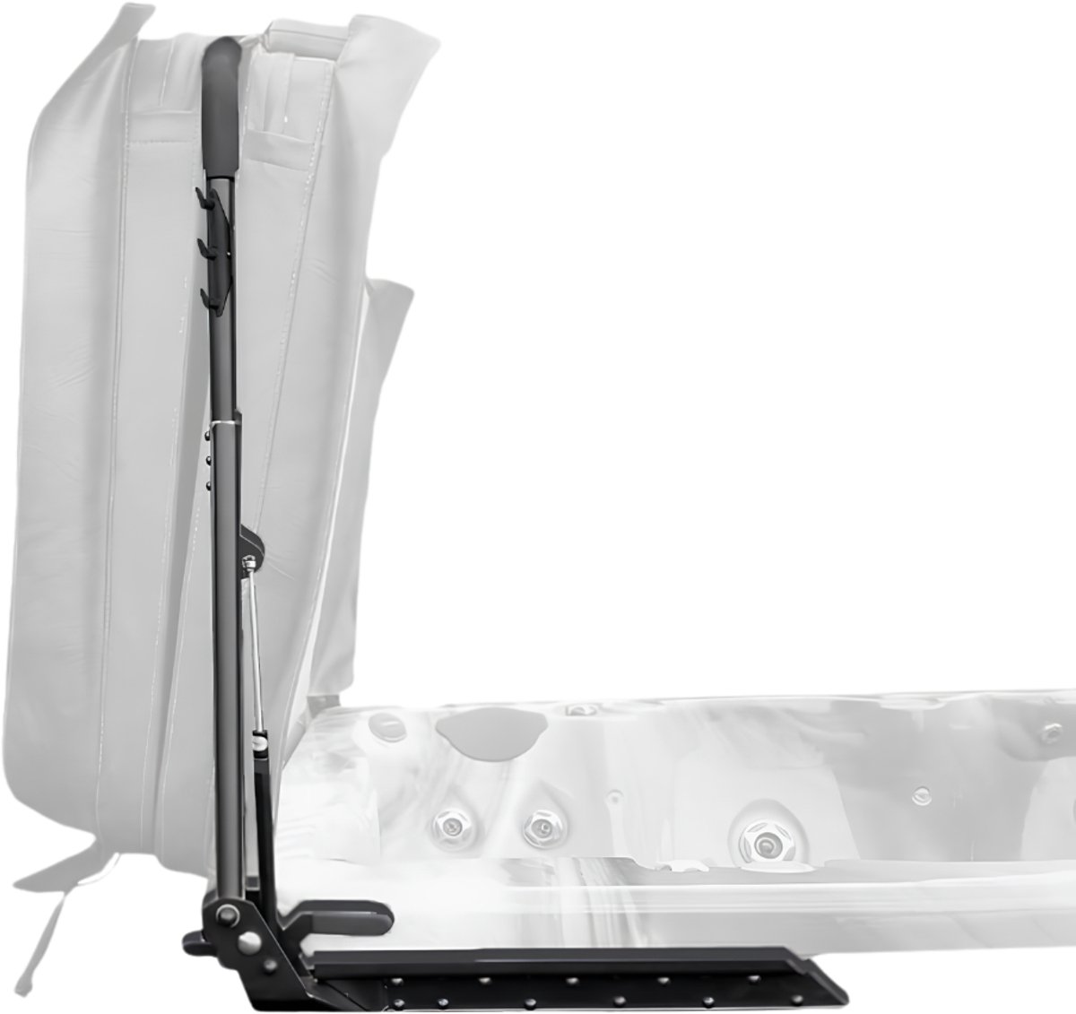 VALI® Elevate Spa Cover Lifter – Universele Jacuzzi Accessoires - Gebruiksvriendelijk Hot Tub Cover Lift Systeem – Grijs - 246cm x 69cm x 122cm
