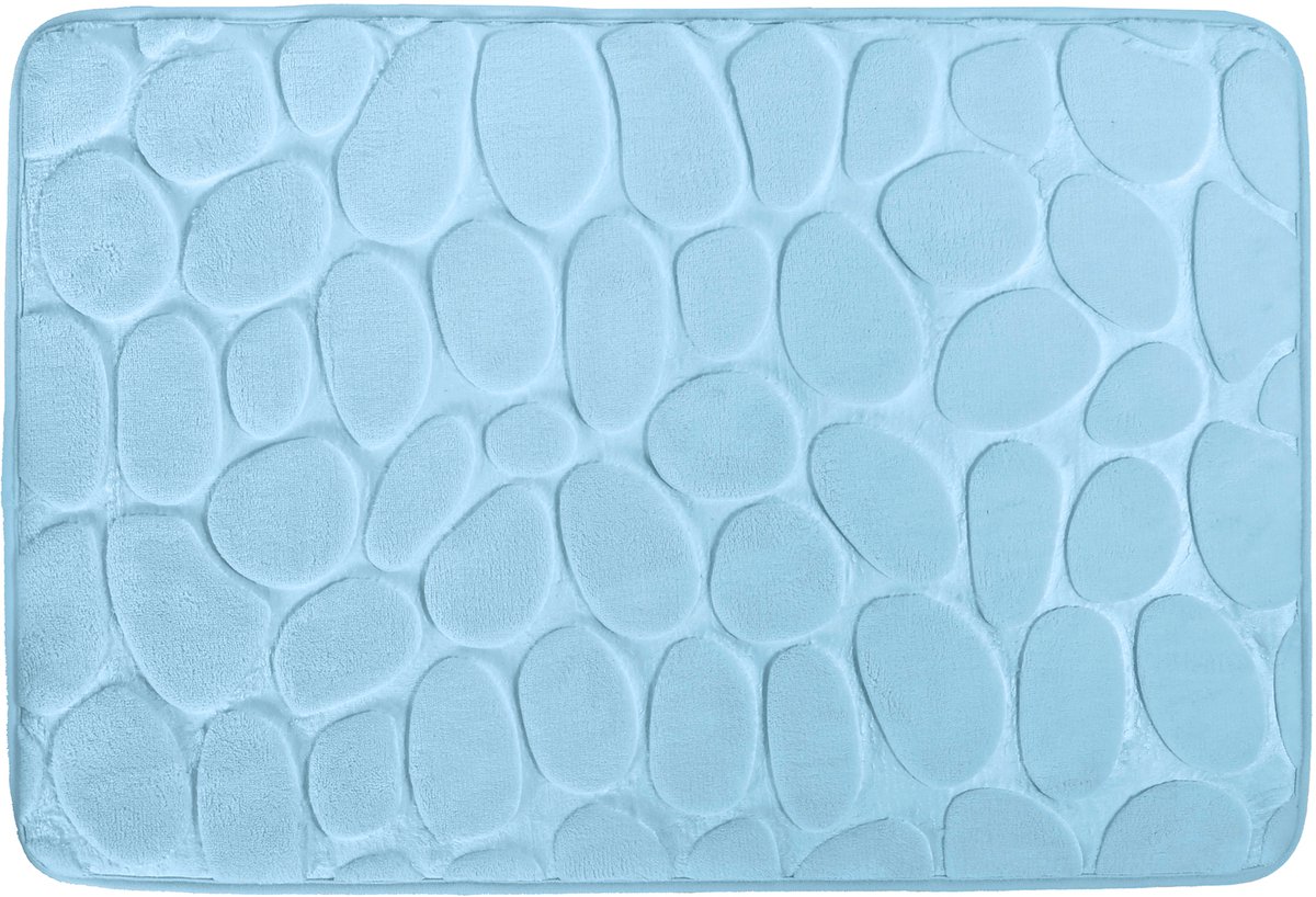 MSV Badmat met Antislip Onderzijde – Zachte Absorberend Badkamer Mat voor Douche en Bad – Badmatten met Kiezelsteendesign
