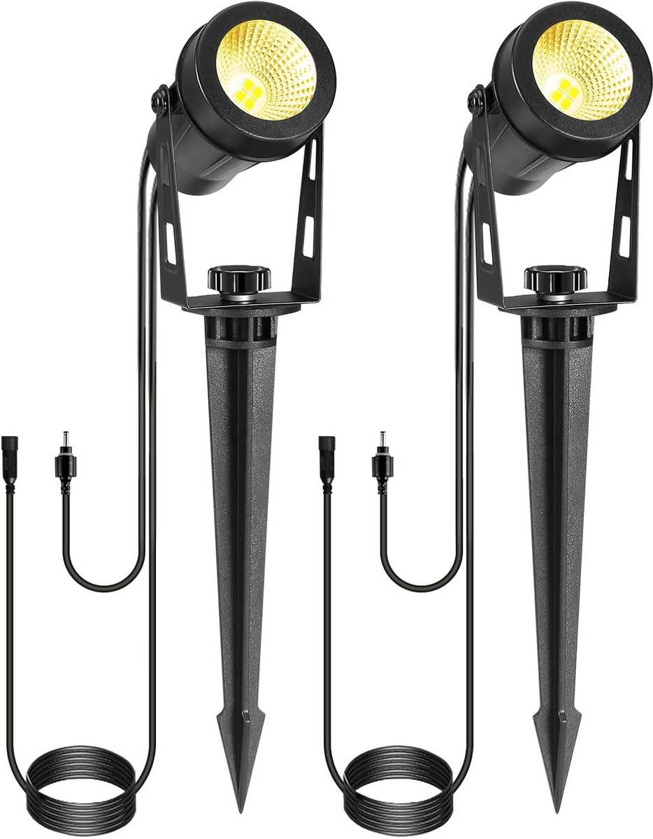Set van 2 Tuinlampen - Warm Wit - 2 Stuks - LED Verlenglampen voor Buiten - Voor Tuinverlichting