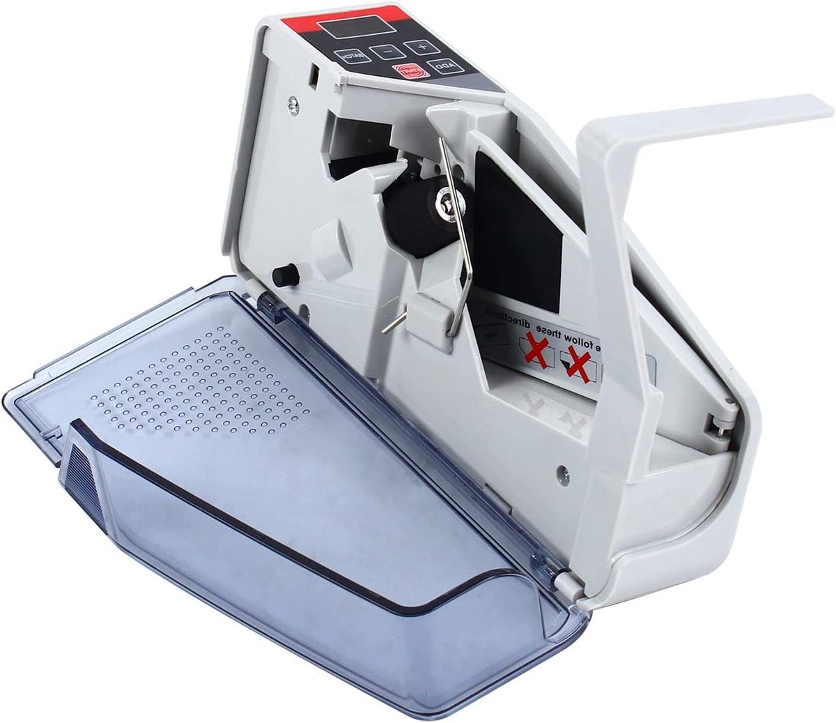 Geld Tel Machine - Bankbiljet Teller - Snel Tellen Geld - Draagbaar Compact Design - 600 Biljetten P/M - Grijs
