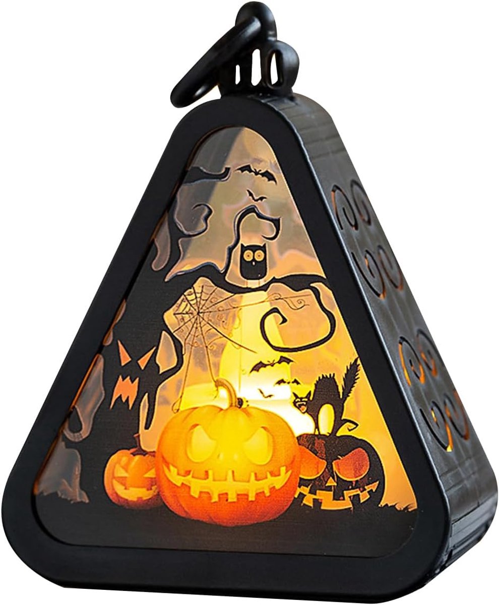 Mini Halloween Pompoenlantaarn - 9,5 × 5,2 × 11,5 cm - Compact en draagbaar - Kunststof - Geschikt voor binnen- en buitendecoratie, feestartikelen, tafeldecoratie, tuinen en terrassen - Zwart