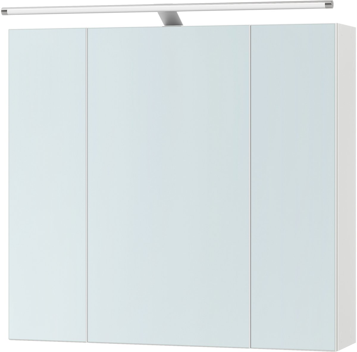 Spiegelkast – wandkast met verstelbare planken – verlichting – Wit
