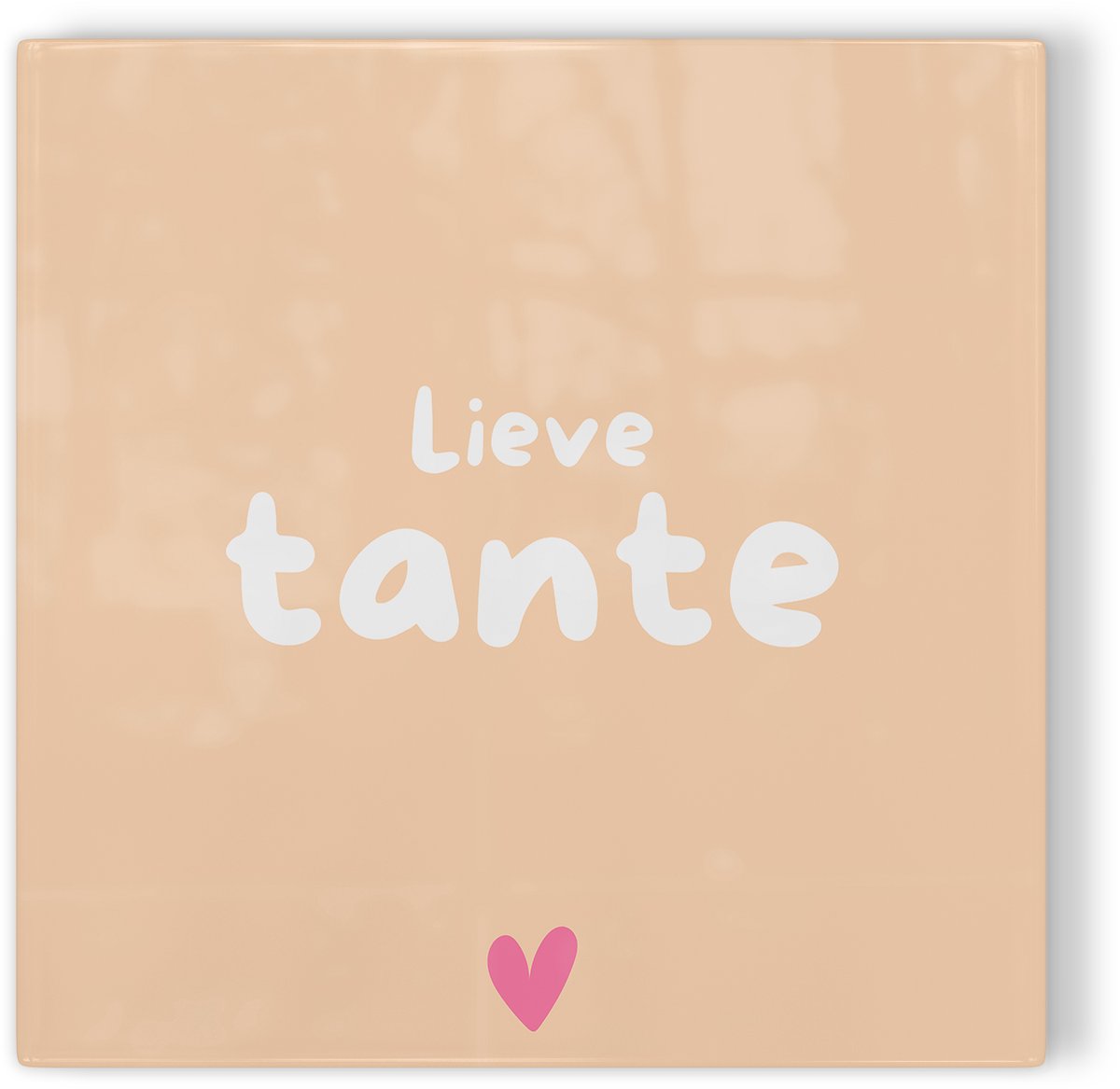 Tegeltje Lieve tante - oranje - tegeltje familie - tegeltje met tekst