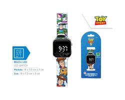 Disney Pixar Toy Story LED Kinderhorloge - Digitaal Horloge met Tijd & Datum - Siliconen Band - Officieel Licentieproduct
