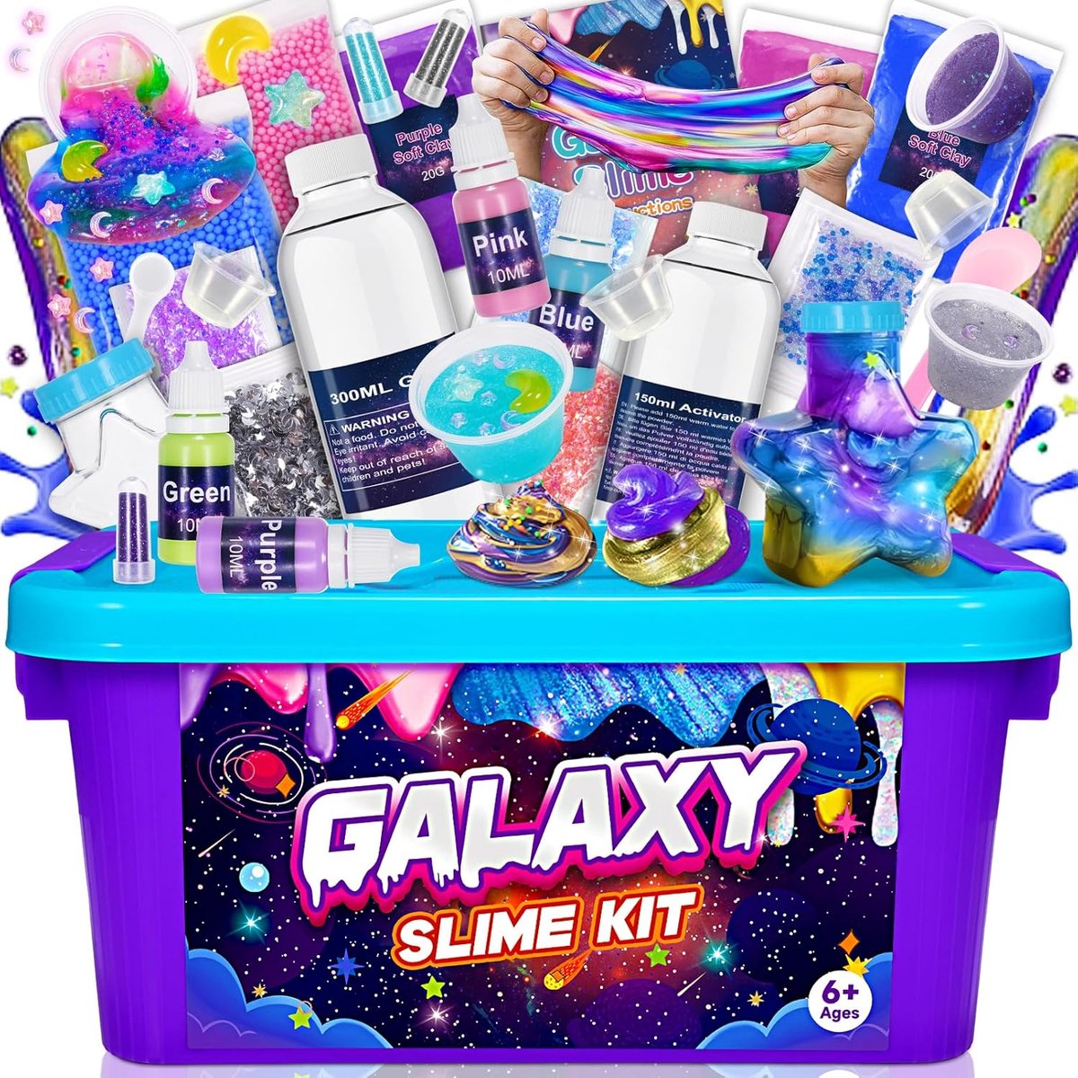 Wootoy Slijm Maken Set Galaxy-Slime-DIY Slijm Speelgoed -Knutselpakket Kinderen