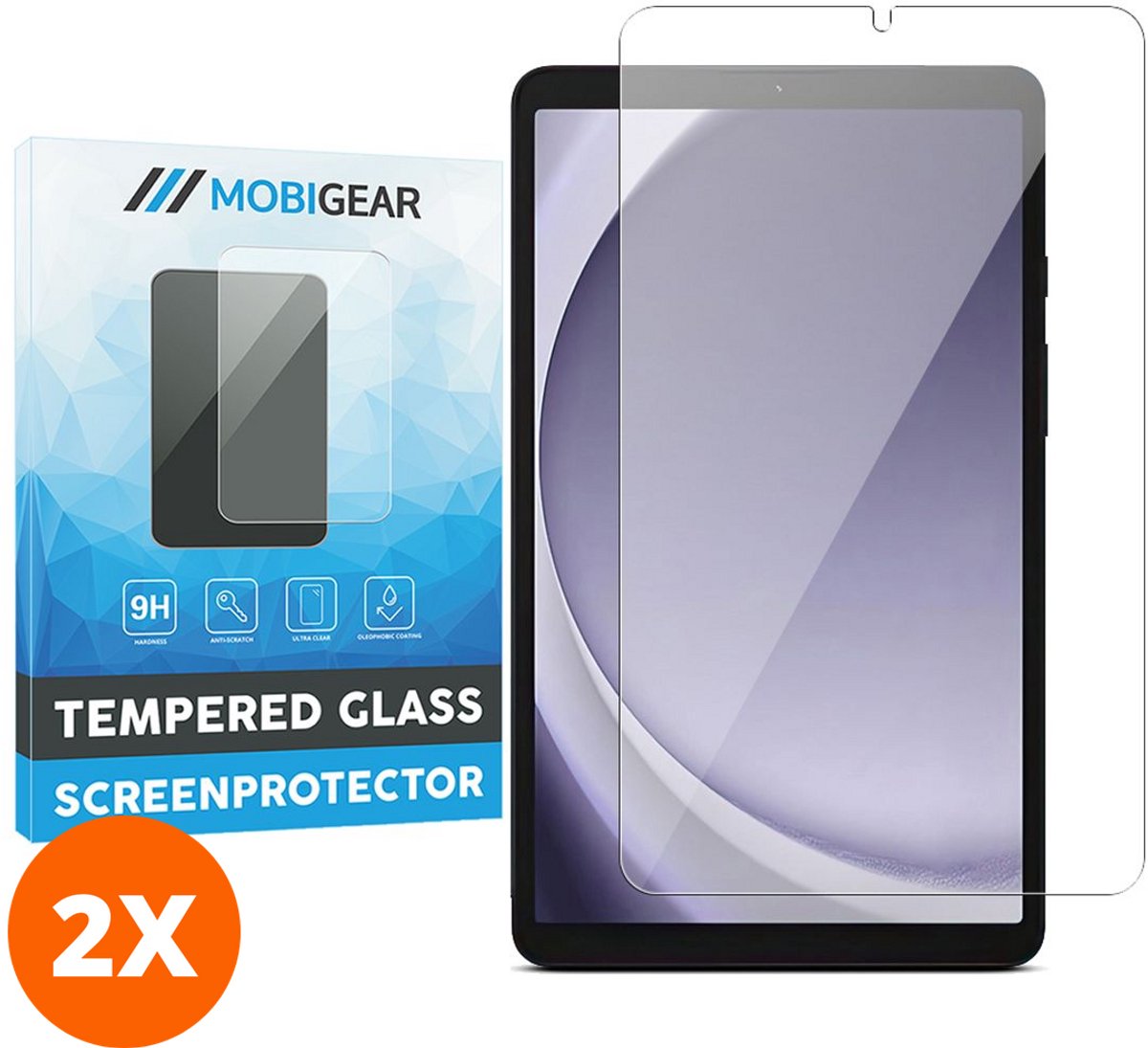 Mobigear Screenprotector geschikt voor Samsung Galaxy Tab A11 Glazen | Mobigear Screenprotector - Case Friendly (2-Pack)