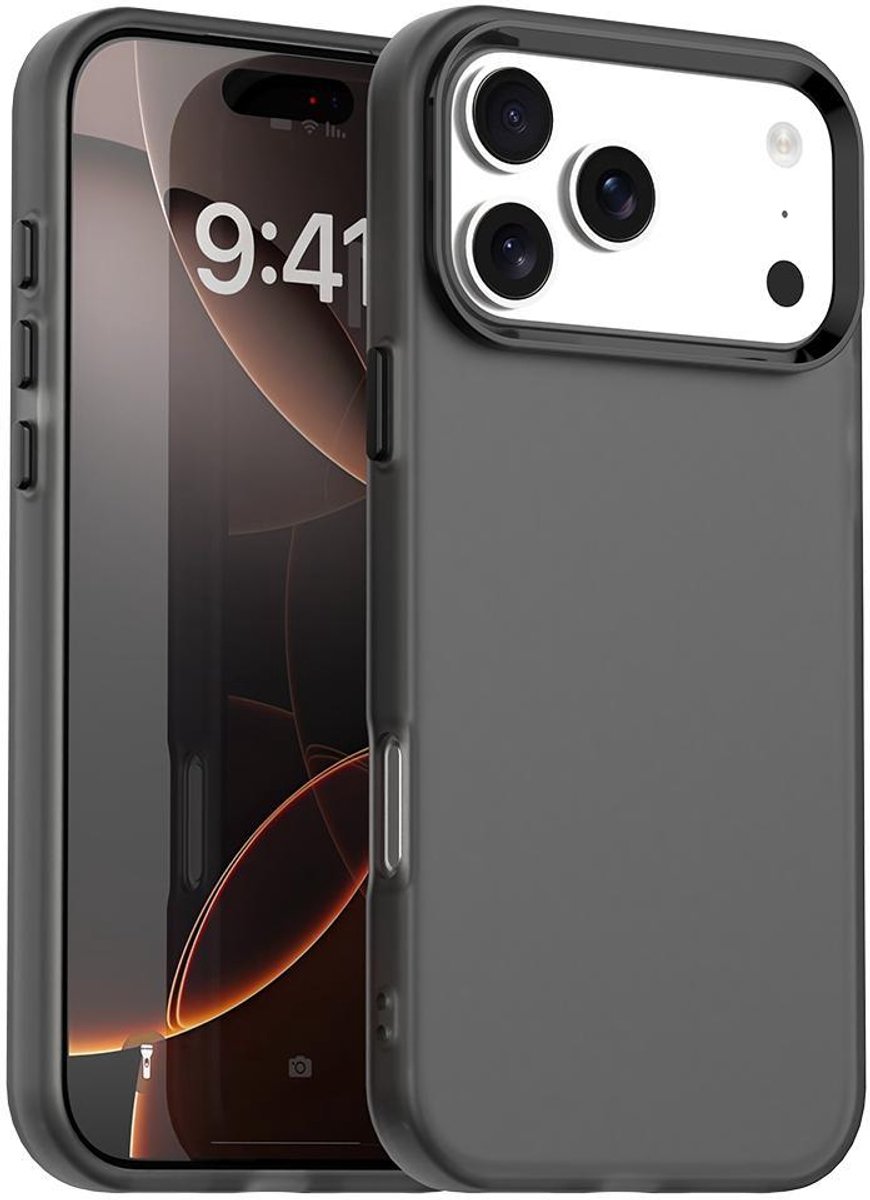 Mobigear Hoesje geschikt voor Apple iPhone 18 Pro Telefoonhoesje Hardcase | Mobigear Crystal Backcover | iPhone 18 Pro Case | Back Cover - Zwart