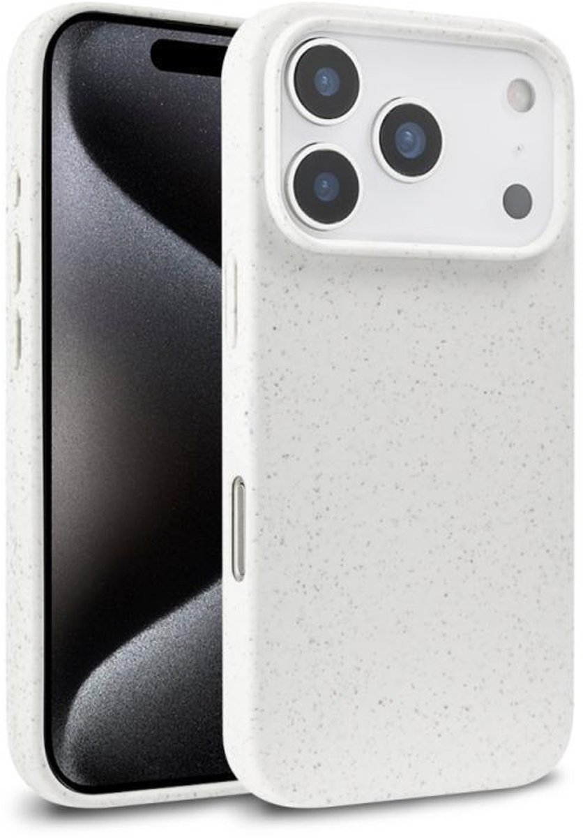Mobigear Hoesje geschikt voor Apple iPhone 18 Pro Telefoonhoesje Eco Friendly | Mobigear Bio Backcover | iPhone 18 Pro Case | Back Cover - Wit