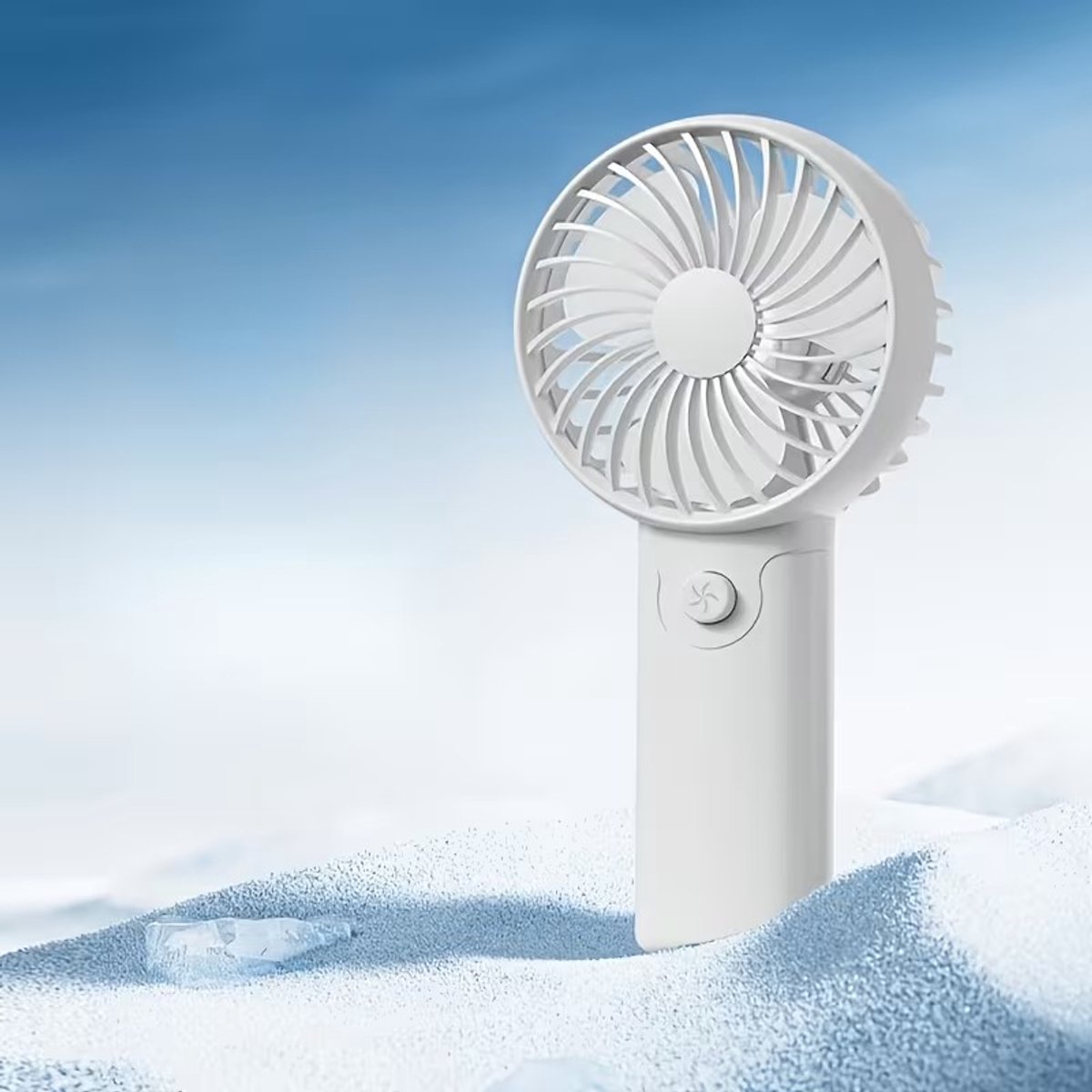 Hand Ventilator - Mini Fan - Elektrisch Draagbare Handventilator - Draagbare Mini Ventilator - Lichtgewicht - Stil - Voor Thuiskantoor- Reizen- Buiten - Wit