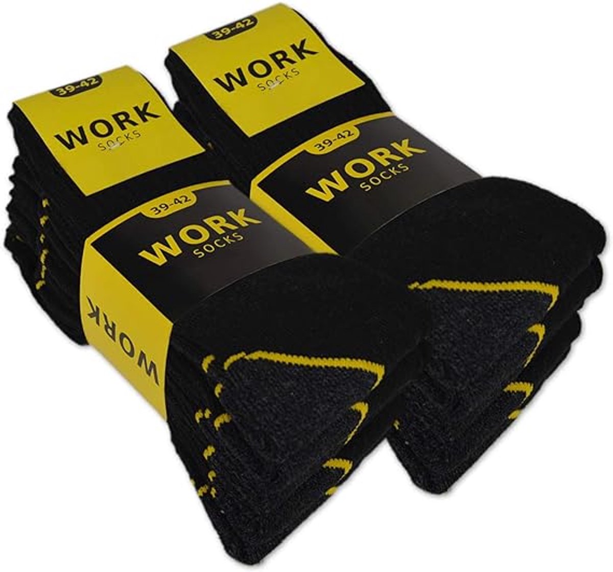 Work werksokken | heren sokken | zwart | 10 paar | 39-42