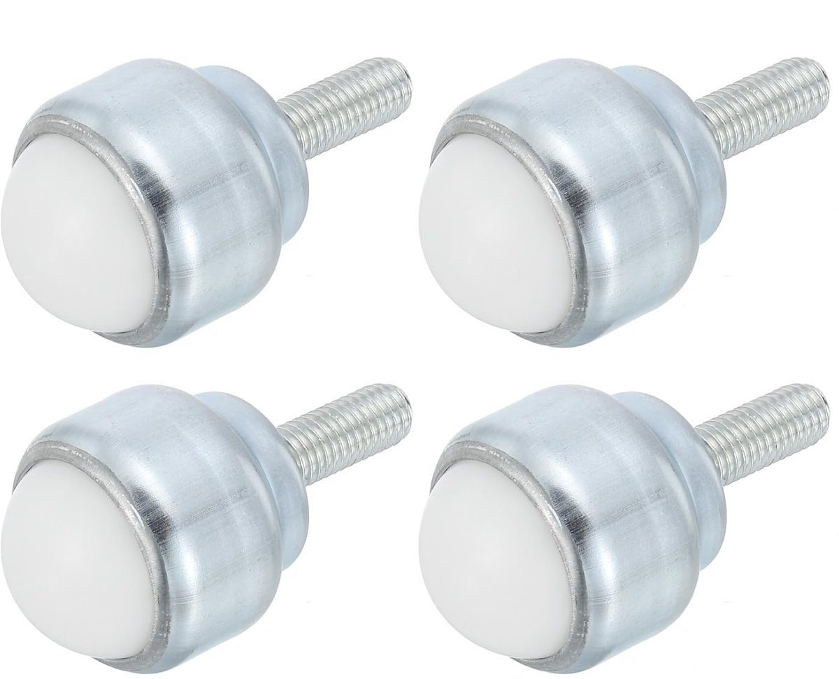 Kogellagers, draaibaar, 2,5 cm, 4 stuks, ronde kogels, nylon, wielen van koolstofstaal voor meubels, transportwielen