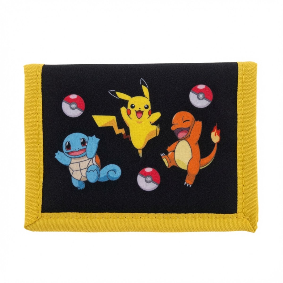Pokémon - Portemonnee – Pikachu, Charmander, Bulbasaur, Squirtle, Eevee & Meowth – Klittenband - Officieel Gelicenseerd