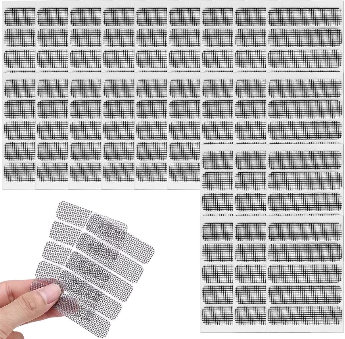 Vliegenscherm reparatie kit - 120 stuks zelfklevende glasvezel patches - ideaal voor insectenhor en raamscherm - SnelShoppen