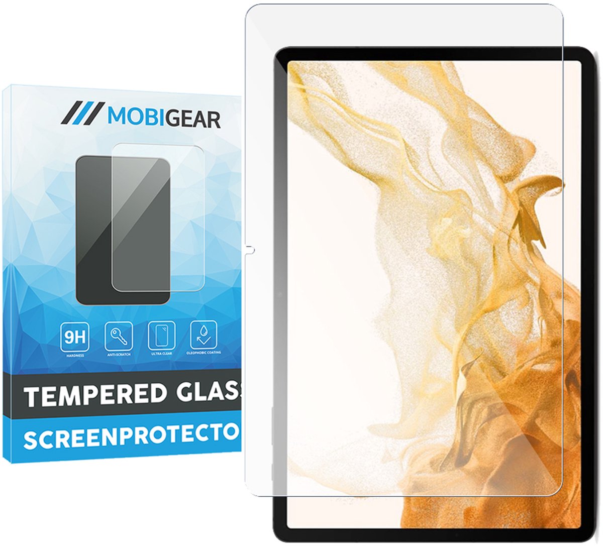 Mobigear Screenprotector geschikt voor Samsung Galaxy Tab S9 Plus Glazen | Mobigear Screenprotector - Case Friendly