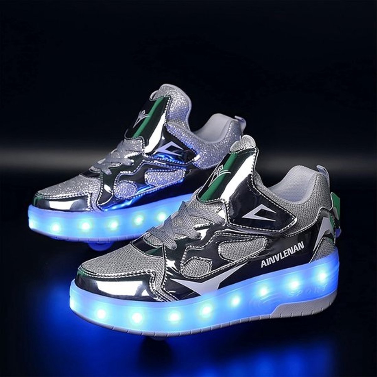 Skeelers met LED Lichtgevende Wieltjes - Kinderschoenen met Intrekbare Wiel voor Buitenactiviteiten en Turnen