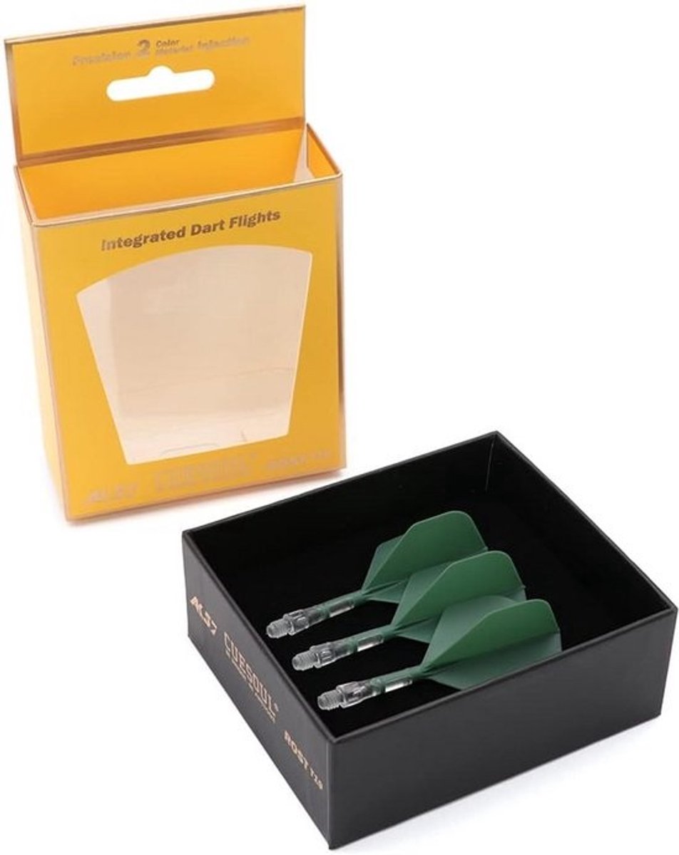 Dart shafts met geïntegreerde flight - set van 3, grote standaardvorm