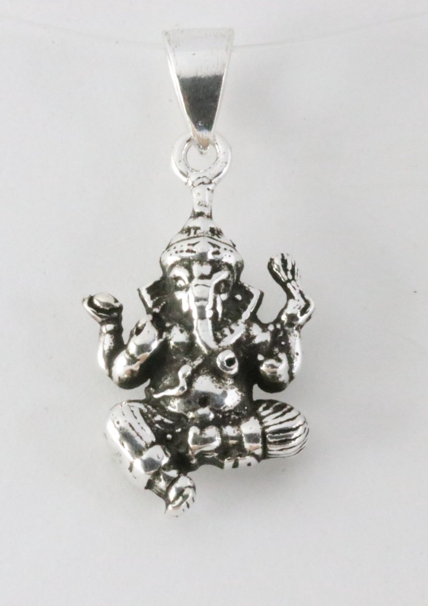 Fijne zilveren Ganesha hanger