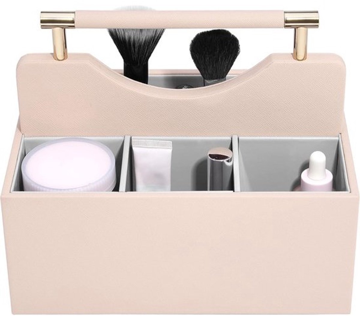 Klassieke Blush & Make-up Organizer - Stapelbare Cosmetica Opbergdoos Roze