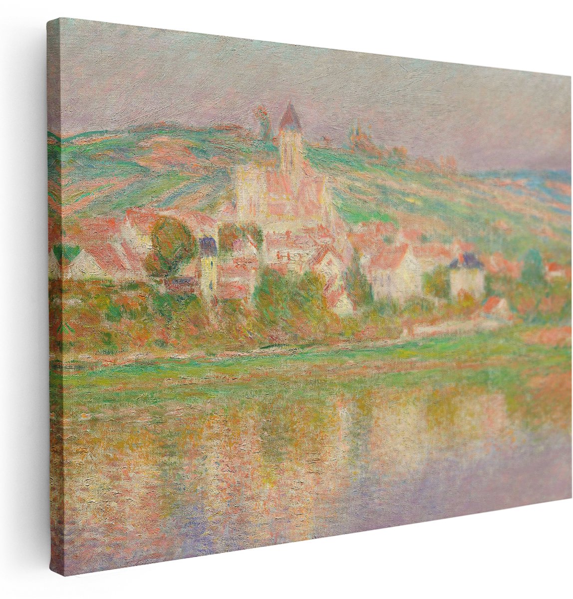 Artaza Canvas Schilderij Monet Schilderij - 160x120 cm - Groot - Wanddecoratie Impressionisme - Muurdecoratie Natuur Landschap - Schilderijen Op Canvas