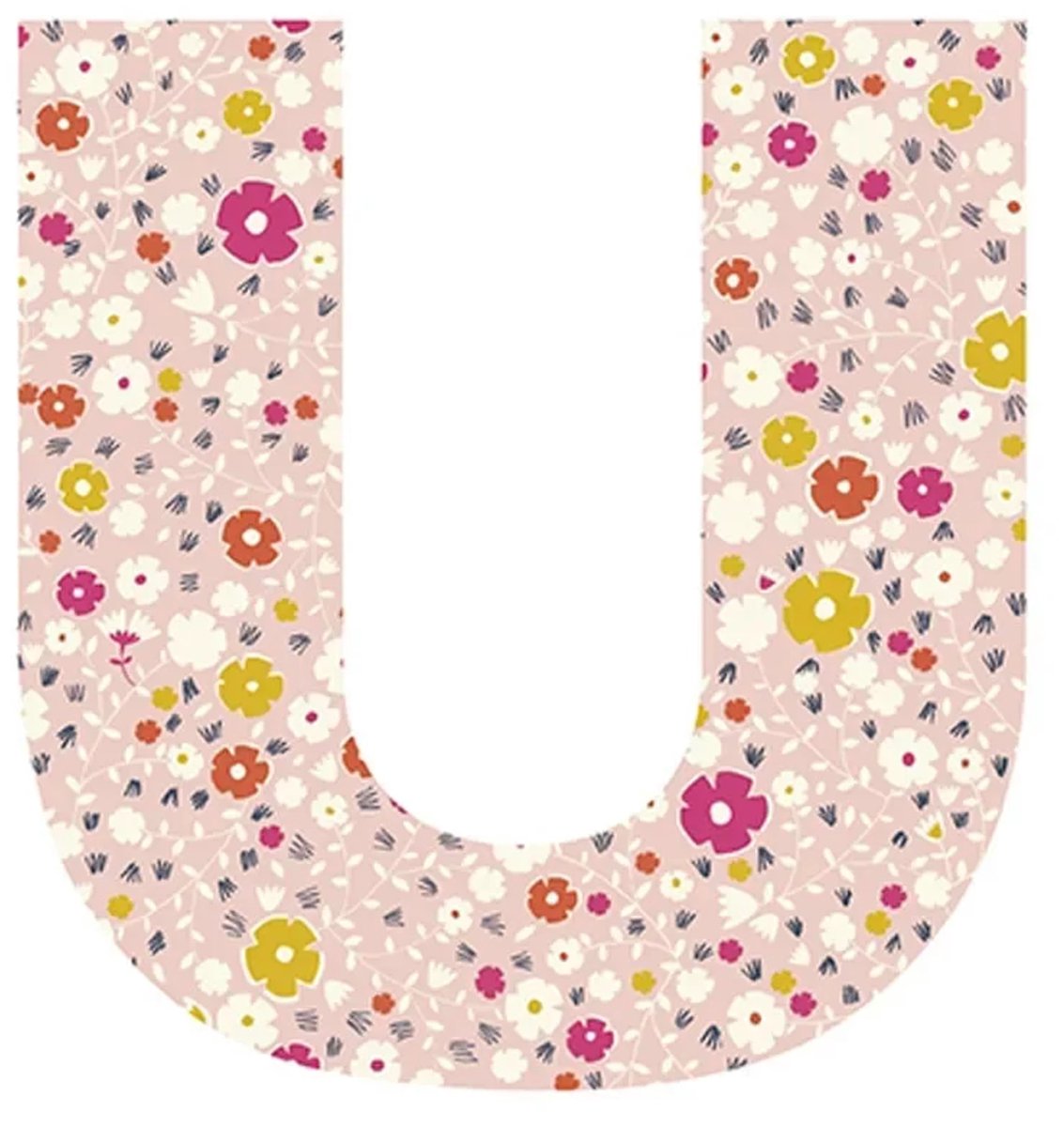 Lilipinso sticker letter gebloemd U