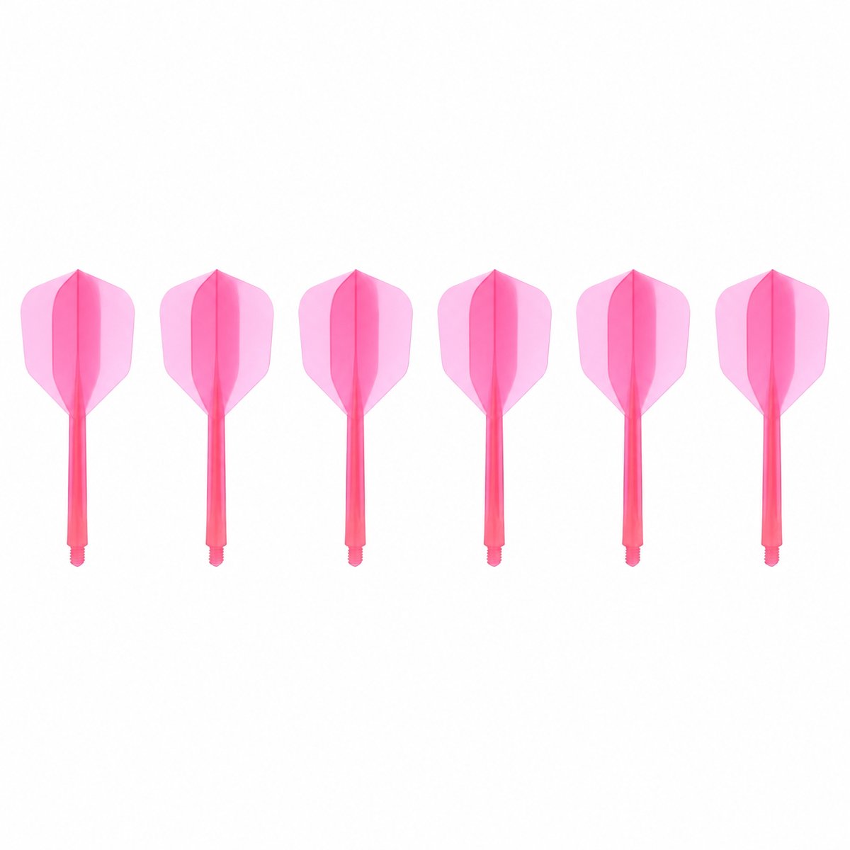 Roze transparant dart flights k flex flights set unisex 6 stuks geïntegreerde shaft flight wings 2BA standaard vorm kunststof