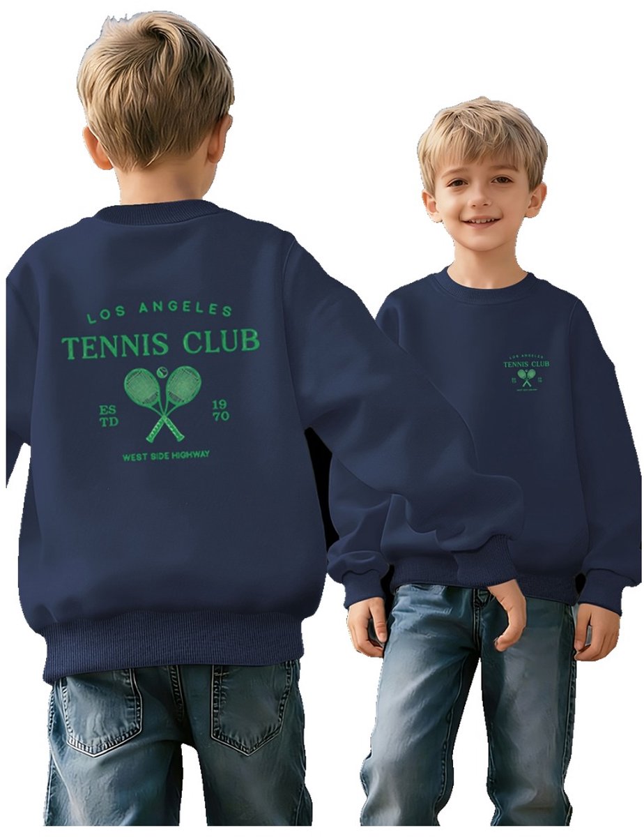 Currero Sweater Jongens Sweaters Sweatshirt Hoodie Warme Trui Pullover Jumper Crewneck Vest Donkerblauw 1-2 Jaar