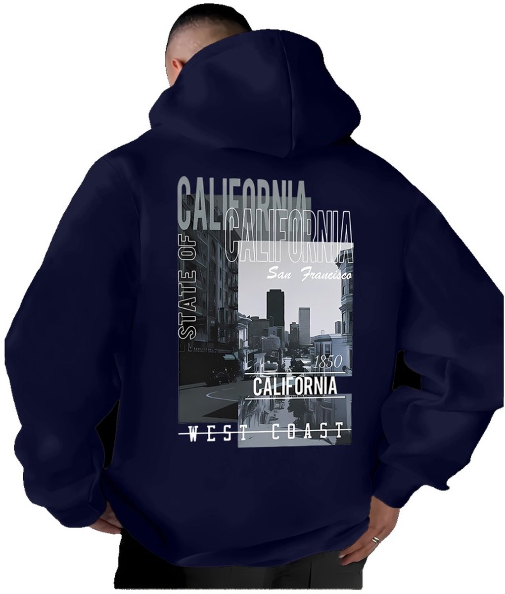 Currero Hoodie Heren Warme Hoodie Met Capuchon Comfortabele Sweater Casual Trui Pullover Herentrui Donkerblauw